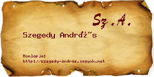 Szegedy András névjegykártya