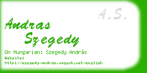 andras szegedy business card
